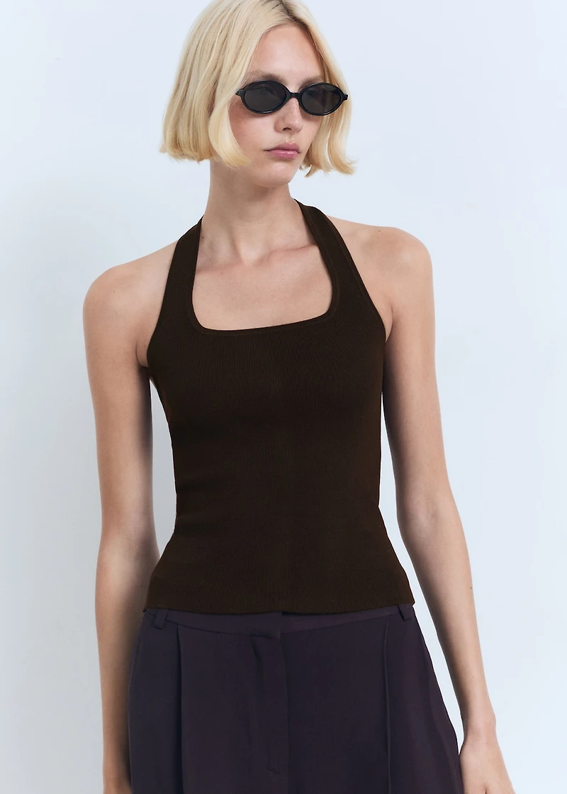 Knit halter top