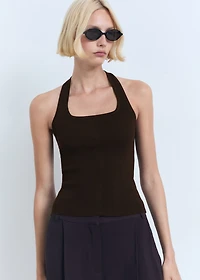 Knit halter top