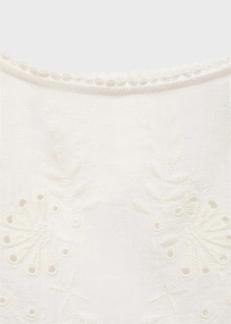 Lace embroidered top