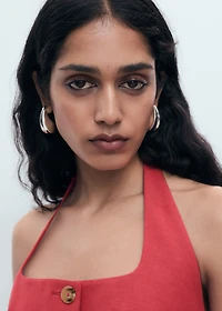 Linen-blend suit vest