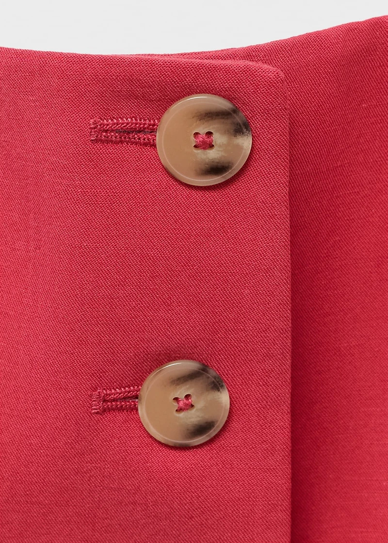 Linen-blend suit vest