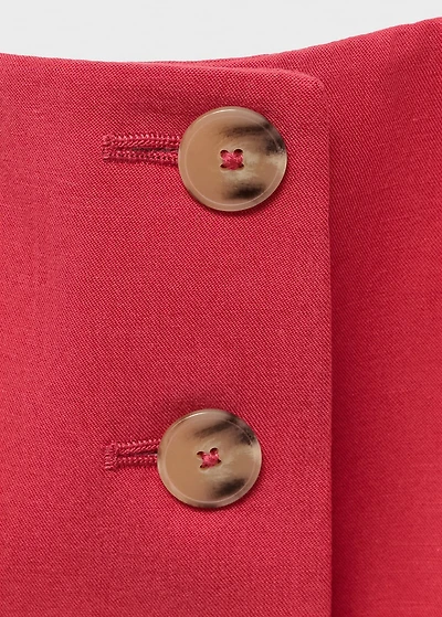 Linen-blend suit vest