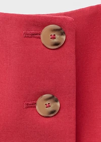 Linen-blend suit vest