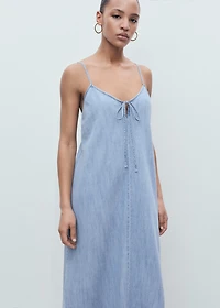 Strappy denim dress