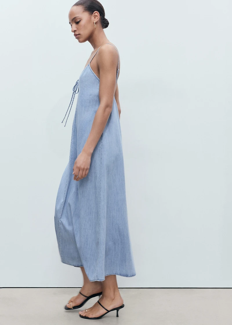 Strappy denim dress