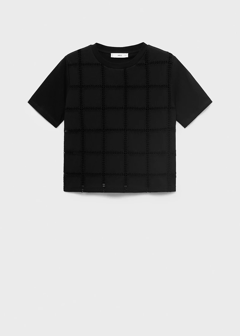 Embroidered detail T-shirt