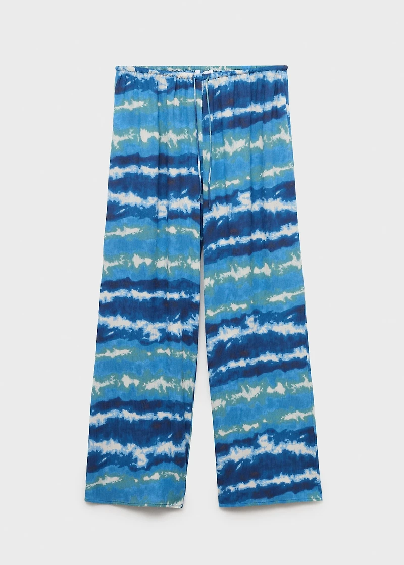 Pants with tie-dye print