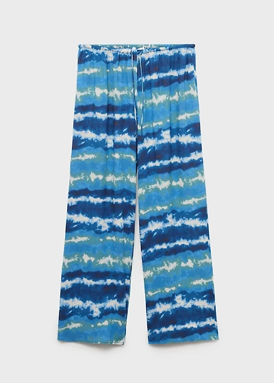 Pants with tie-dye print