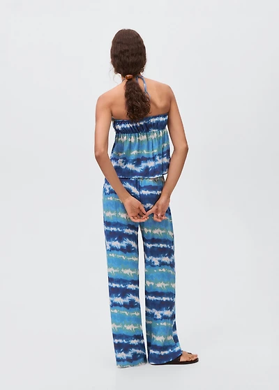 Pants with tie-dye print