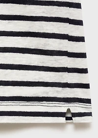 Striped slim-fit linen t-shirt