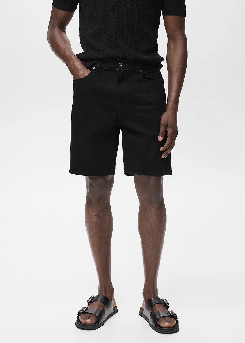 Regular-fit denim shorts