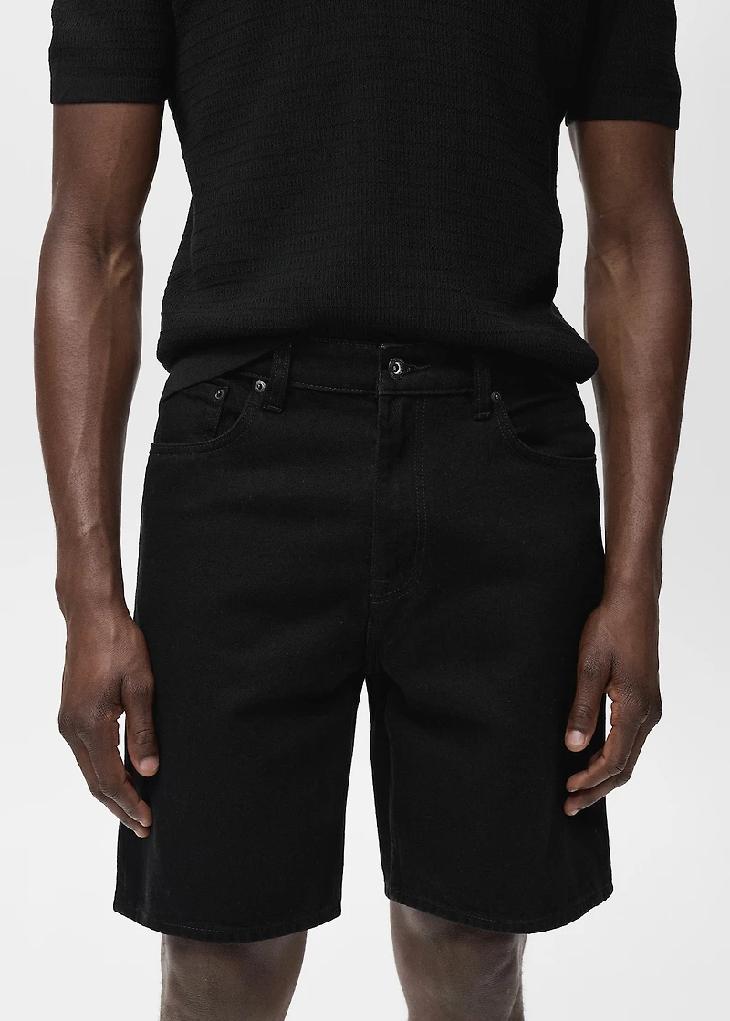 Regular-fit denim shorts