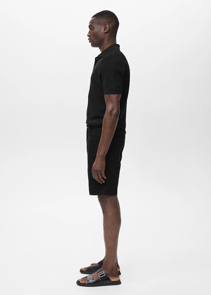 Regular-fit denim shorts