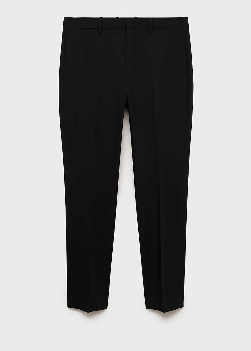 Stretch fabric super slim-fit suit trousers