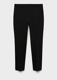 Stretch fabric super slim-fit suit trousers
