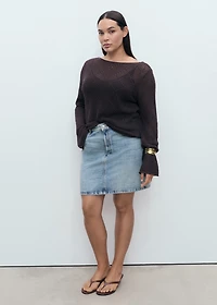 Short denim skirt