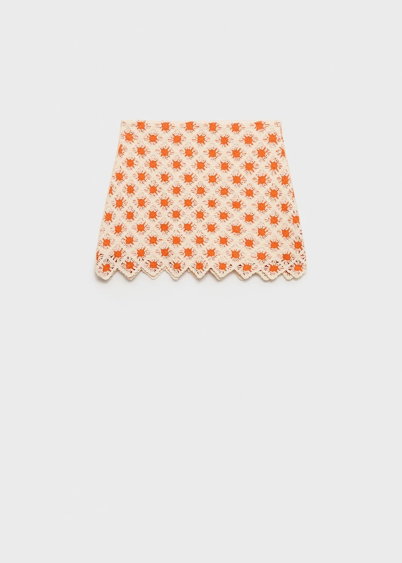 Crochet mini skirt