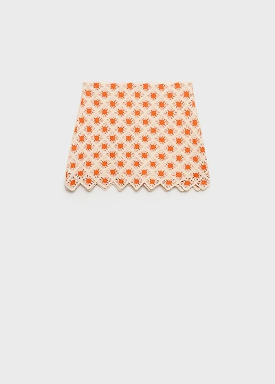 Crochet mini skirt