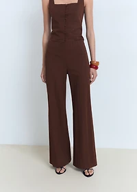 Flowy straight-fit pants
