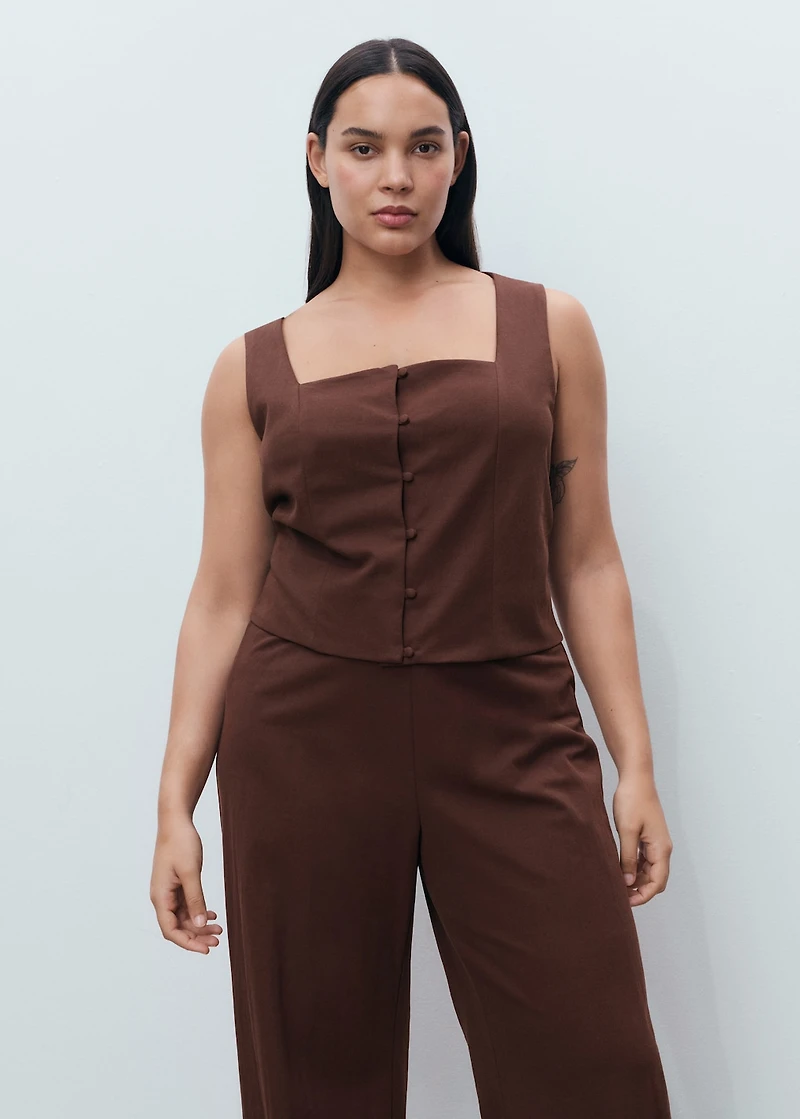 Flowy straight-fit pants