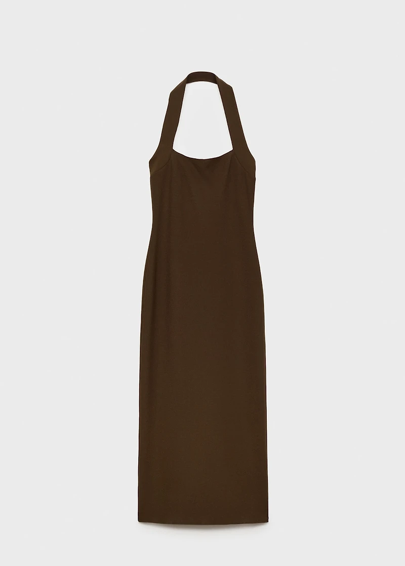 Long halter-neck dress