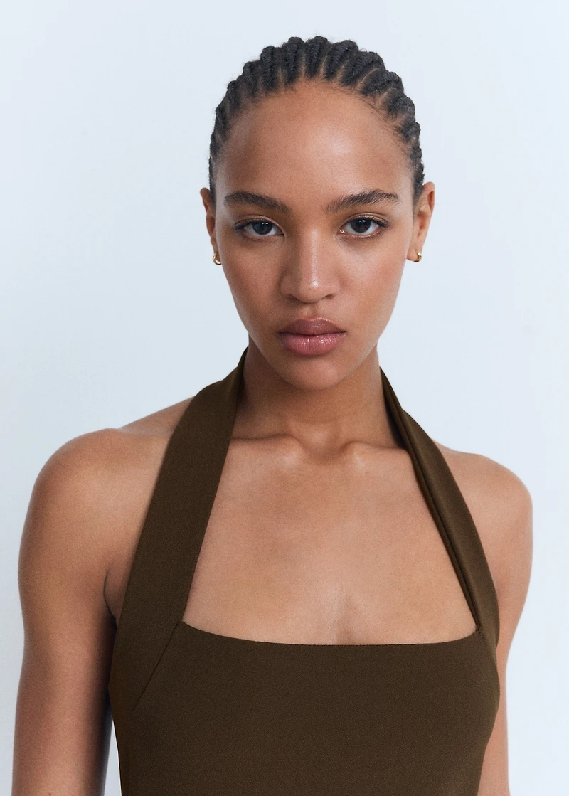 Long halter-neck dress