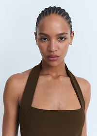 Long halter-neck dress