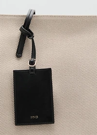 Contrast canvas shopper bag