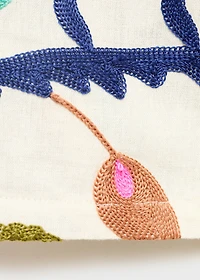 Embroidered linen shorts