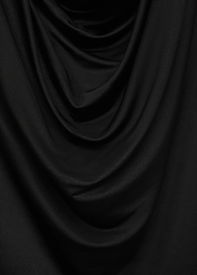 Draped open-back dress