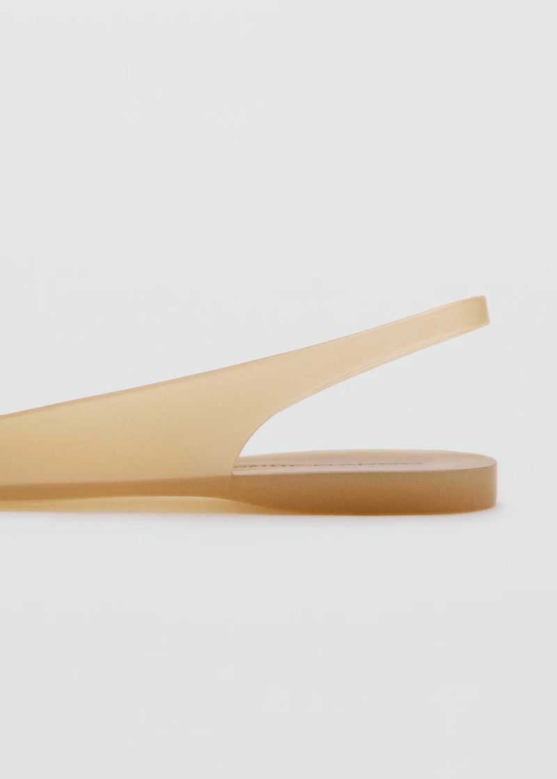 Rubberized slingback shoe