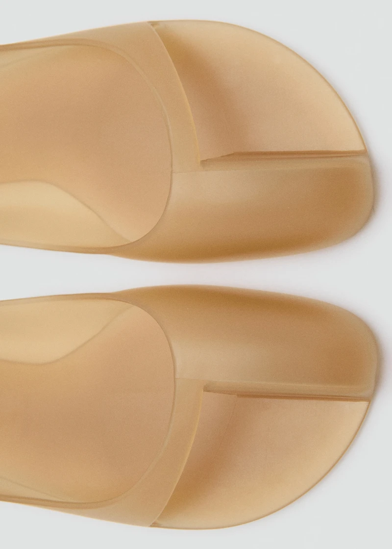 Rubberized slingback shoe