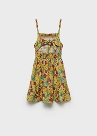 Printed ruched dress