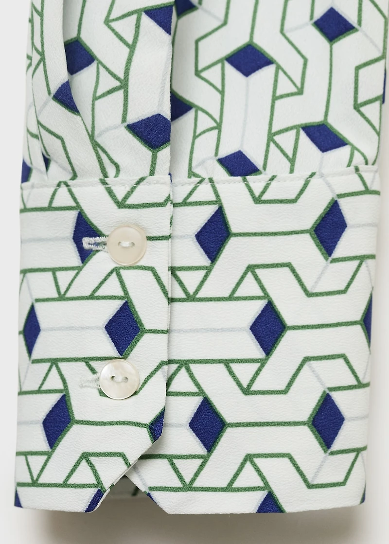 Geometric print shirt