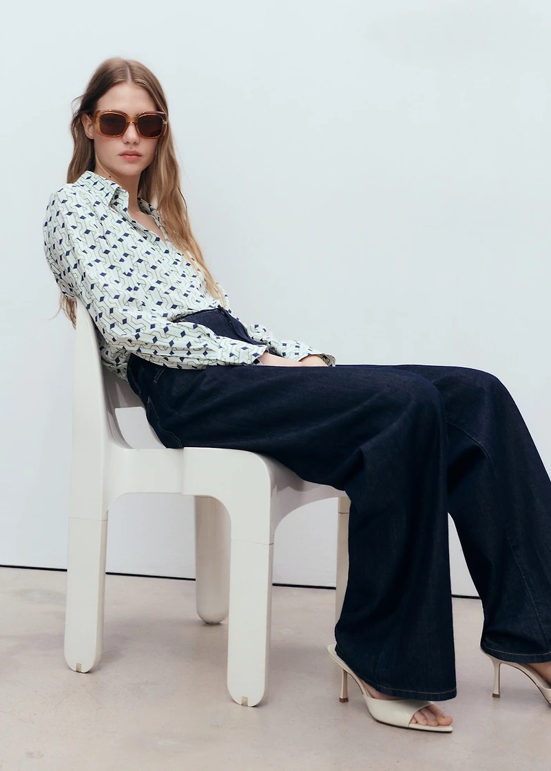 Geometric print shirt