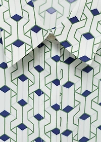 Geometric print shirt