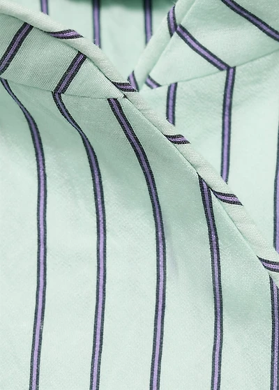 Striped top with a strap neckline and laces