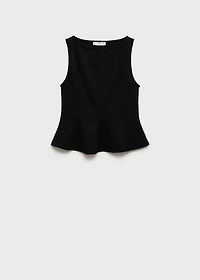 Peplum top with seam detail