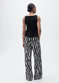 Peplum top with seam detail