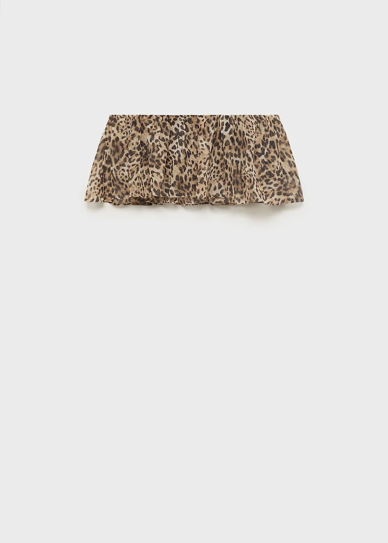 Animal-print crop top