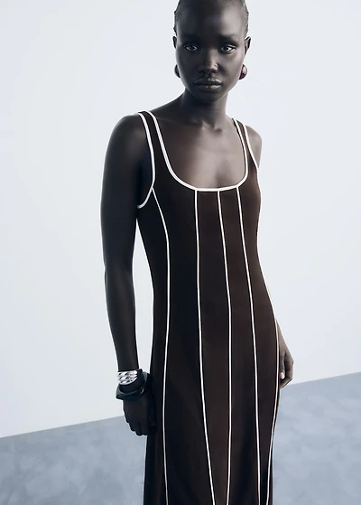 Striped cotton dress