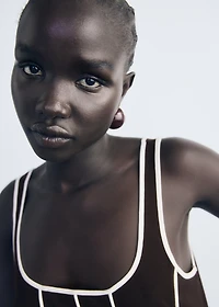 Striped cotton dress