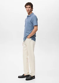 Regular-fit cotton piqué polo shirt