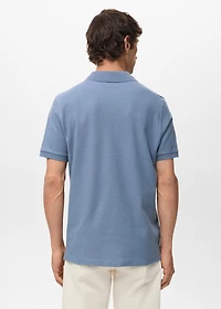 Regular-fit cotton piqué polo shirt