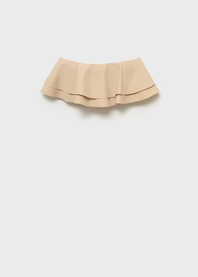 Strapless top with ruffles