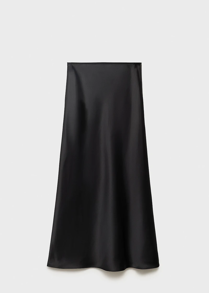 Satin long skirt