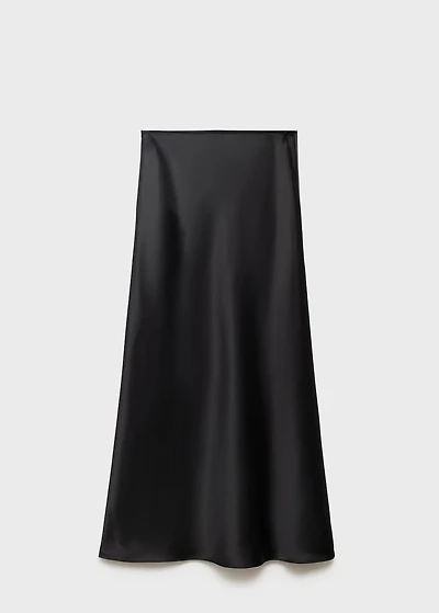 Satin long skirt