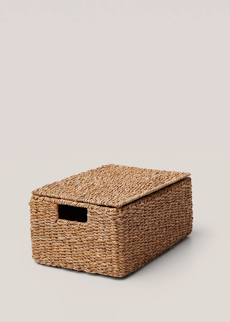 braided basket with handles