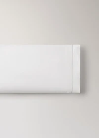 Washed cotton percale pillowcase with zigzag stitching 45x110 cm