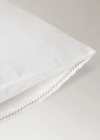 Washed cotton percale pillowcase with zigzag stitching 50x75 cm
